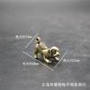 Chaveiro de carro de cachorro Wangcai de latão sólido pingente desktop escritório em casa ornamentos feng shui fábrica atacado