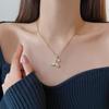 [Baño de Oro Real] Luz Colgante Estilo Nuevo Coreano 2025 Cola de Pez Lujo Niche Diseño Cadena para Clavícula Collar de Perlas