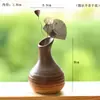 Florero de Gres con Boca de Flor Zen Chino Retro Oficina Hidropónico Arreglo Floral Cerámica Adornos de Escritorio para Interiores Florero