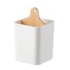 Porta-Canetas de Mesa Barril de Armazenamento de Plástico Bambu Papelaria Suporte de Encaixe Deck Armazenamento de Pincéis de Maquiagem Caixa de Armazenamento de Escova de Dentes e Pasta de Dentes