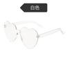 Celebridad de Internet Gafas de Sol sin Marco Explosivas de Amor Color Caramelo Personalizadas Gafas de Corazón de Melocotón de una Sola Pieza Gafas Divertidas para Fiesta