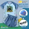 Delta Action Weilong Fat Boy Maiô Estilo Masculino para Crianças Maiores, Maiô Infantil Duas Peças Anti-Constrangimento Calções de Banho Modernos