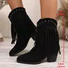 Item Quente Transfronteiriço, Diferença de Tamanho 0,67, Suporte em Estoque para Compra em Atacado Botas da Moda, Botas Slip-On de Cano Médio Sem Forro, Com Forro de Lã