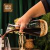 Decantador Europeu Criativo em Favo de Mel Divisor de Vinho Banhado a Ouro com Bico Inclinado Jarra de Cristal para Vinho Tinto de Grande Capacidade Jarra para Servir Vinho
