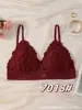 Nuevo Sujetador Sexy de Encaje Ropa Interior sin Marcas con Almohadilla en el Pecho Sujetador Push-up con Broche Hermosa Espalda Base Triángulo Taza Ropa Interior