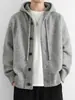 Chaqueta Cardigan de Punto con Capucha para Hombre, Nuevo Estilo Otoño 2026, Chaqueta Suéter Casual Holgada de Alta Gama