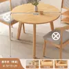 Mesa redonda pequeña color madera maciza mesa de comedor hogar apartamento pequeño mesa simple para comer catering comercial balcón conjunto de mesa y silla de negociación