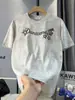 Nueva Camiseta de Manga Corta para Hombre de Verano, Cuello Redondo, Camiseta Sencilla Estampada, Holgada, Moderna, Versátil, Top Casual