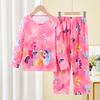 Pijamas para niños y niñas de manga larga delgados de primavera y otoño para niños, niños medianos y grandes, ropa para el hogar para otoño e invierno para exteriores
