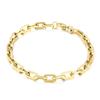 Personalidad Europea y Americana Hecho a Mano Moda Acero de Titanio Hueco 7mm Diamante Hecho a Mano Diseño de Cadena Pulsera Geométrica Simple para Hombres y Mujeres