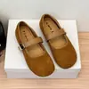 Sapatos Birkenstock Rasos Redondos Retrô para Mulheres, Novo Estilo Verão 2026, Adequados para Saias, Sapatilhas Mary Jane, Mocassins Planos Macios