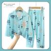 Comércio exterior pijamas infantis meninas primavera e outono cardigã de manga comprida bebê menina desenho animado roupa de casa conjunto fabricantes atacado