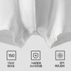 Cueca Masculina Algodão Puro Tipo a Algodão Cru Boxer Briefs Respirável Antibacteriana Virilha Adolescentes Meninos Boxer Branca