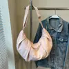 Bolsa de Empanadas de Gran Capacidad para Viajes Diarios Estilo Nuevo 2026 Color Sólido Personalidad Simple Bolso de Hombro Único Bolso Cruzado Casual de Nicho Elegante