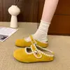 Chinelos Baotou Femininos para Uso Externo 2026 Primavera Novos Retro Aumentadores de Altura Sapatos Birkenstock Estilo Étnico Slip-Ons Sapatos Preguiçosos