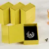 Caixa de Papel para Armazenamento de Joias, Caixa Gaveta para Anéis, Caixa para Brincos, Pulseiras, Pingentes e Colares, Caixa de Embalagem para Joias, Camada Dupla com Fechadura