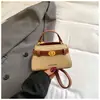 Bolso de Mano de Moda y de Alta Gama para Mujer, Nuevo Bolso de Hombro de Nicho para el Trabajo, Bolso Cruzado Sencillo de Bloques de Color, Elegante Bolso Cuadrado Pequeño