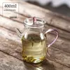 Tetera para uso doméstico con filtro, tetera Song estilo antiguo, juego de té, cafetera de té, transparente con tapa, asa colorida, tetera pequeña de mano