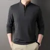 Nuevo Suéter de Punto para Hombre Otoño e Invierno 2024 de Media Caña con Cremallera y Cuello Alto para Usar Solo Holgado Casual Básico Popular Camiseta Base