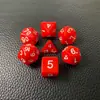 Conjunto de Dados Poliédricos D&D com Padrão de Mármore, Cores Misturadas, Transparente, D4D6D8D10D12D20 Lados, Tabuleiro Coc, Conjunto de Sete Peças