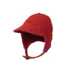 Gorro Estilo Coreano de Lana de Cordero Roja Lei Feng para Mujer, Gorro de Felpa Engrosado Cálido de Invierno para Ciclismo con Protección para las Orejas, Gorro de Aviador a Prueba de Frío