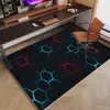 Alfombra para Habitación de E-Sports Transfronteriza de Terciopelo de Cristal Estilo Tecnología 3D Alfombra para Sala de Estar Alfombra para Suelo de Silla Giratoria de Dormitorio Alfombra Insonorizada y Resistente a Manchas