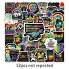 52 pegatinas de la serie de colores diy equipaje autoadhesivo impermeable dibujos animados coche locomotora teléfono móvil decoración pegatinas