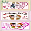 Qingfei tela de impresión precisa punto de cruz boda adoración Acuerdo de amor vida te amo punto de cruz festivo envío gratis