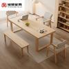 Mesa Grande de Madera Maciza Nórdica Banco de Trabajo Hogar Moderno Simple Escritorio para Computadora Escritorio de Oficina Fresno Tablero Grande Mesa de Estudio