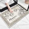 Alfombra de Baño de Terciopelo de Cordero, Antideslizante, Alfombra para Pies de Secado Rápido, Puerta de Entrada, Puerta de Baño, Alfombra Antideslizante, Lavable a Máquina
