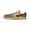 Comercio exterior transfronterizo, auténticos zapatos de baloncesto AJ1 Lightning Reverse Hook, unisex, zapatillas Jordan 1, negros, moca, zapatillas deportivas de corte bajo