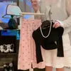 Pantalones Anchos Estampados de Primavera y Otoño para Niños, Leggings con Lazo, Pantalones Largos Casuales Elásticos de Pierna Recta