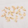 Accesorios colgantes de letras inglesas RUMNVNTY con anillo colgante de 0,8*5 mm, acero inoxidable espejo, 26 letras inglesas