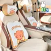 Almofada Cervical Autêntica Miffy de Espuma de Memória para Encosto de Cabeça de Carro, Almofada Lombar Respirável de Seda Gelada para Carro, Almofada Universal para Todas as Estações