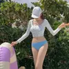 Maiô de Três Peças de Luxo para Resort Feminino, Novo Modelo Mais Vendido de 2025, Estilo Sexy Pura Sedução