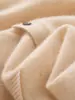 Cardigan de Caxemira Novo Outono e Inverno Comprimento Médio Feminino Solto e Versátil Gola V Cor Lisa Casual Quente Malha Cardigan para Usar por Baixo