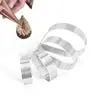Anillo de torre de perforación con forma de gota de acero inoxidable 430 Anillo de mousse francés Molde para pastel de queso tiramisú tarta de limón