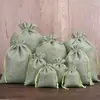 Bolsa de cordón de lino sintético al por mayor de Amazon, bolsa de lino compuesto para vino tinto, cordón de mano, bolsa de almacenamiento de brocado para juegos culturales