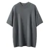 Novo suéter de cashmere outono e inverno para mulheres, comprimento médio, manga três quartos, vestido de tricô de corte solto, malha estilo casual