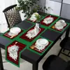 Conjunto de Toalha de Mesa Novo Transfronteiriço Decoração de Mesa para Feriado de Natal Conjunto de Bandeira de Mesa Jogos Americanos Bandeira de Mesa 2026 Amazon