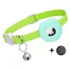 Amazon Apple Airtag Coleira de Gato Rastreador de Posicionamento Capa de Silicone Três Bolsas Refletivas de Seda Sino Cão Animal de Estimação
