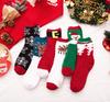 Calcetines de Navidad para adultos de terciopelo medio para ancianos de alce, calcetines de otoño e invierno para mujer, calcetines gruesos de toalla de terciopelo coral, calcetines transfronterizos