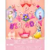 Ins Juego de Globos para Decoración de Cumpleaños Niños Niñas Fiesta de Cumpleaños de Bebé Accesorios para Disfrazar Escena
