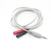 Linha de Fisioterapia de Agulha de Eletrodo 2.0 Um-Para-Dois Personalizada Pino de 3,5 mm com Bainha Linha de Fisioterapia de Massagem