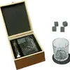 Amazon Ice Wine Pedra Conjunto de Caixa de Madeira Pedras de Whiskey Conjunto de Copo de Whiskey