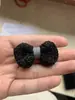 Laço acessórios DIY tecido xadrez acessórios gravata roupas sapatos acessórios de flores estilo pequeno fragrante nó plano