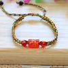 Estilo Étnico Mantra de Seis Sílabas Cuentas Cubo Hilo de Cinco Colores Trenzado Cuerda de Mano Producto Terminado Festival del Bote del Dragón Pulsera de Cuerda Colorida Joyería al Por Mayor