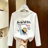 Camisa Camada Base Casual Fina Infantil Meninos Roupas de Outono Camiseta Manga Longa 2026 Primavera Outono Novo Estilo Médio Grande Infantil Top 100% Algodão