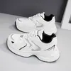 Zapatos de papá para mujer 2026 nuevo modelo de otoño, zapatillas blancas súper populares versátiles de moda con suelas gruesas y aumento de altura, zapatillas deportivas casuales X25