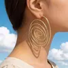 Brincos de Espiral de Mosquito da Moda Exagerada Europeus e Americanos Mais Vendidos Transfronteiriços para Mulheres com Design Único, Brincos de Tarraxa Circulares Geométricos